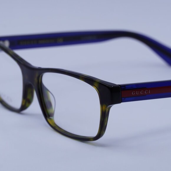 Gucci GG0006OA 003 Eyeglasses Havana 55mm Rectangle Frame - Picture 3 of 10